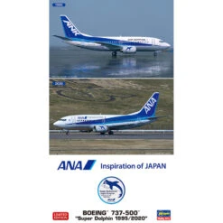 Hasegawa ANA B737-500 SUPER DOLPHIN 1995/2020 Retirement Special Marking 2 Kits In The Box -10839