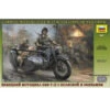 Zvezda German Motorcycle R12 With Sidecar And Crew -3607 -Radiobesturing En Modellen zvezda 3607 800x800 1